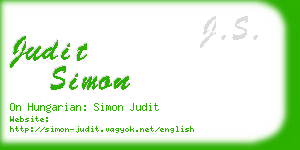 judit simon business card